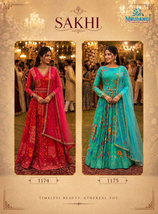 MRUDANGI SAKHI Premium Viscose Anarkali Gown