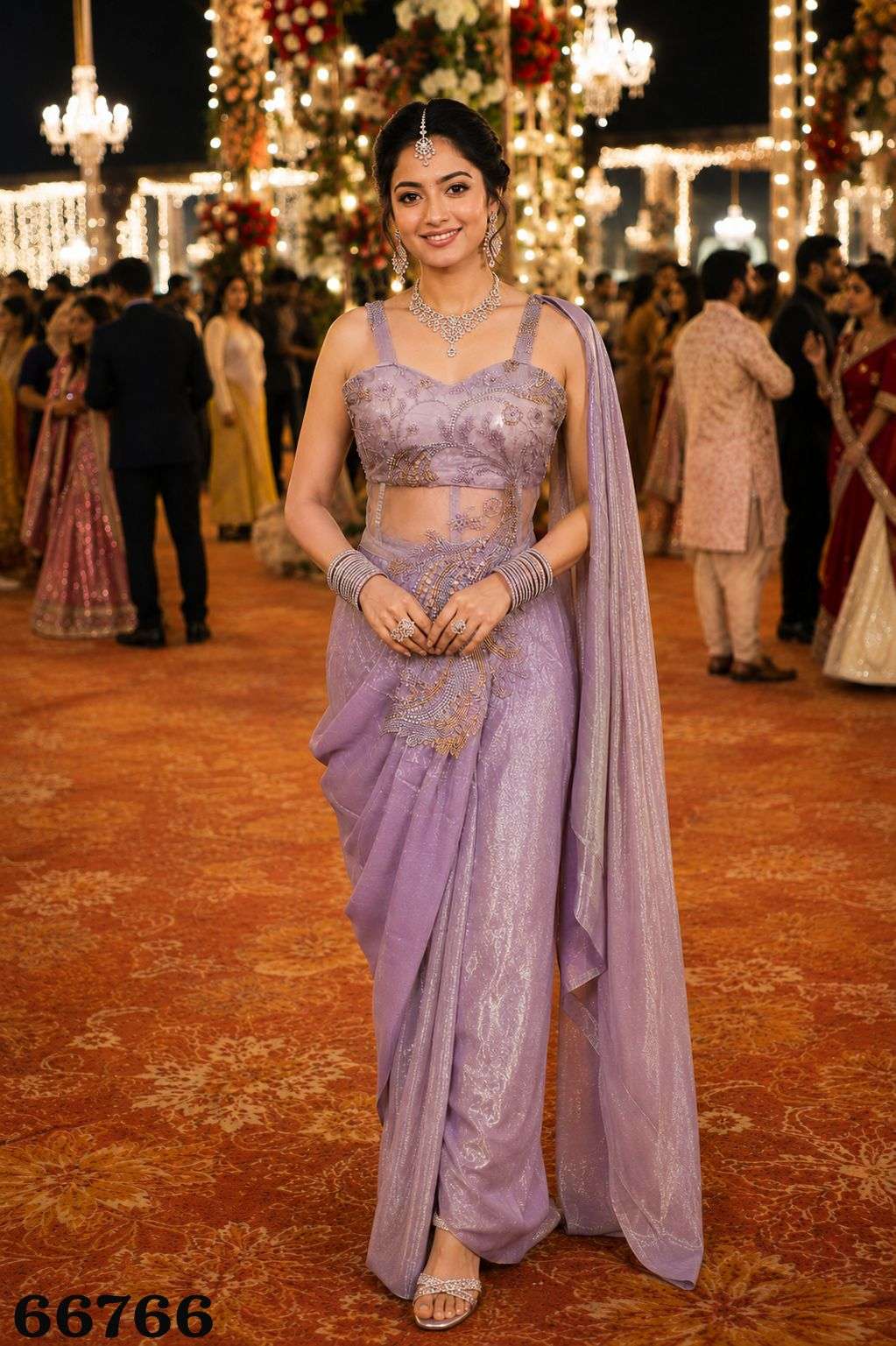 Mrudangi Sama Premium Fandy Satin Lehenga