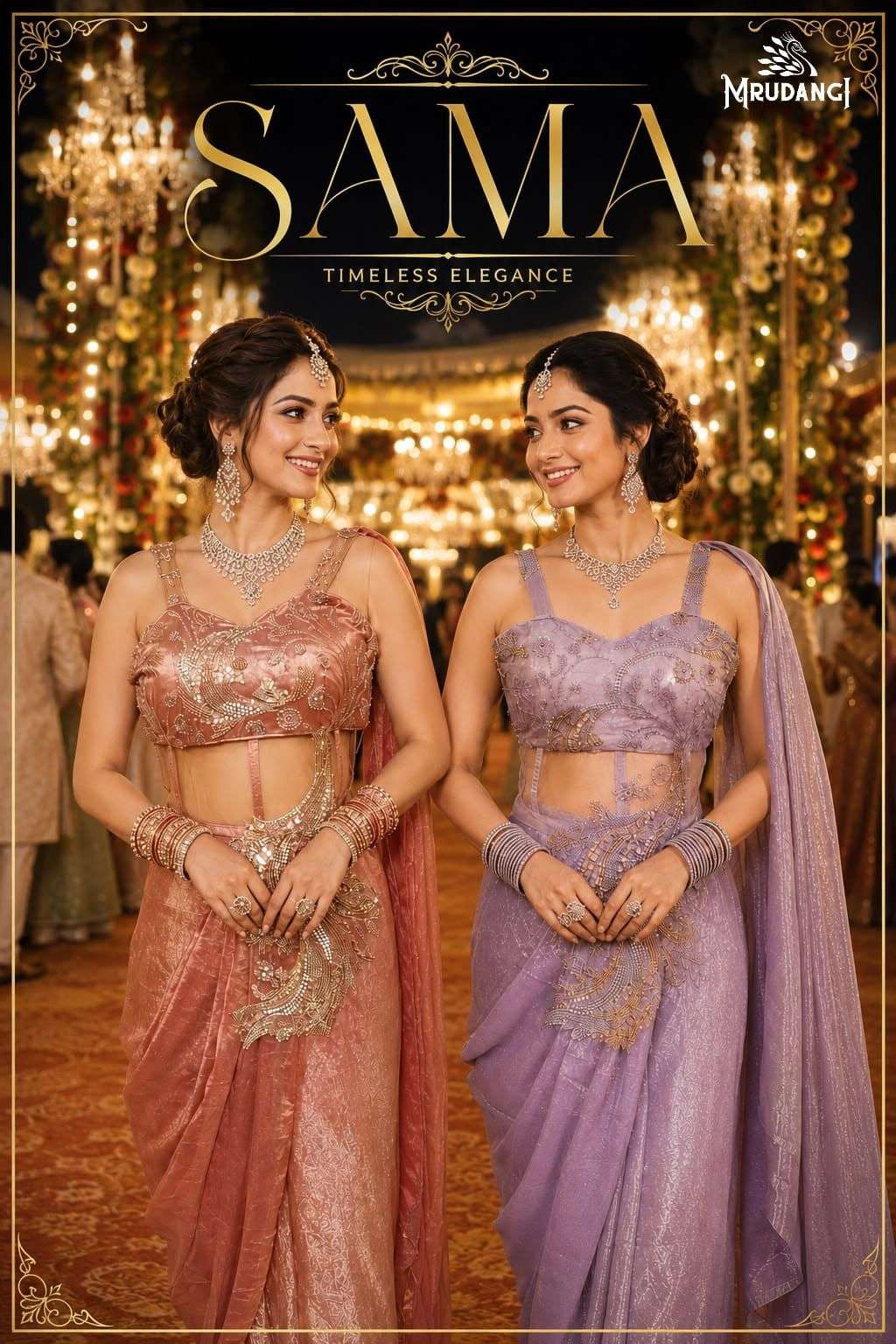 Mrudangi Sama Premium Fandy Satin Lehenga