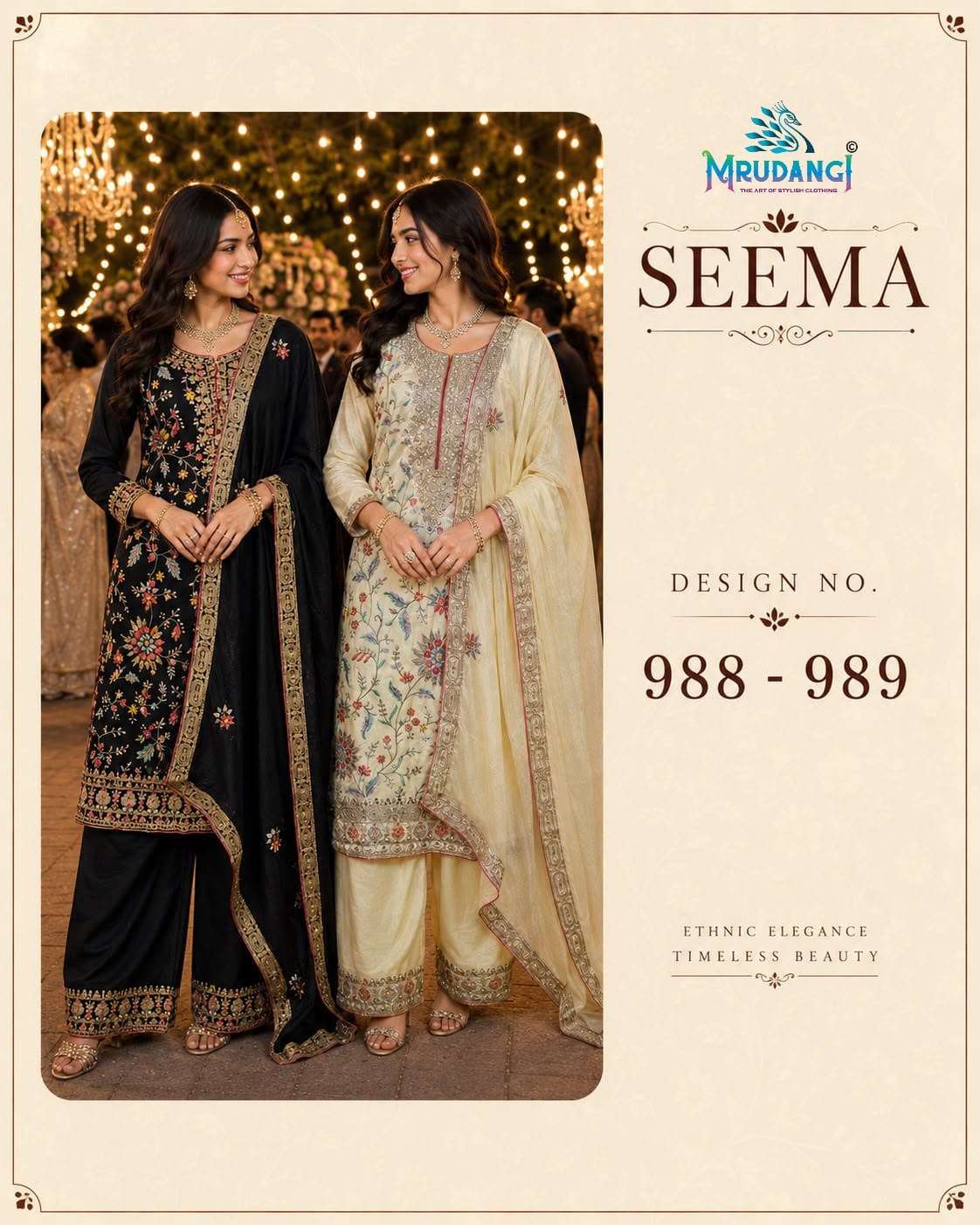 MRUDANGI Seema Premium Chinon Salwar Suit Set