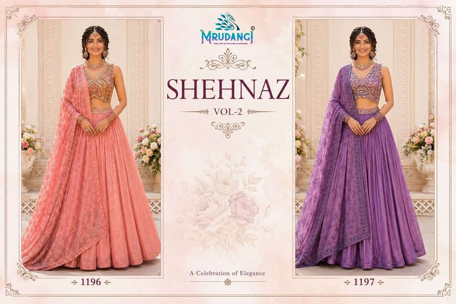 MRUDANGI SHEHNAZ VOL-2 Tissue Viscose Lehenga