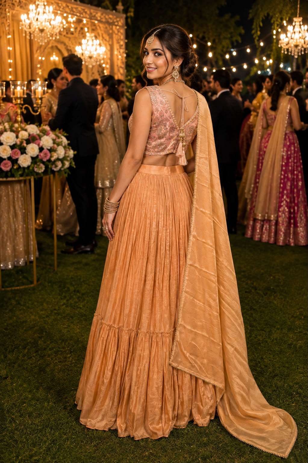 MRUDANGI SHEHNAZ VOL-3 Premium Tissue Viscose Lehenga