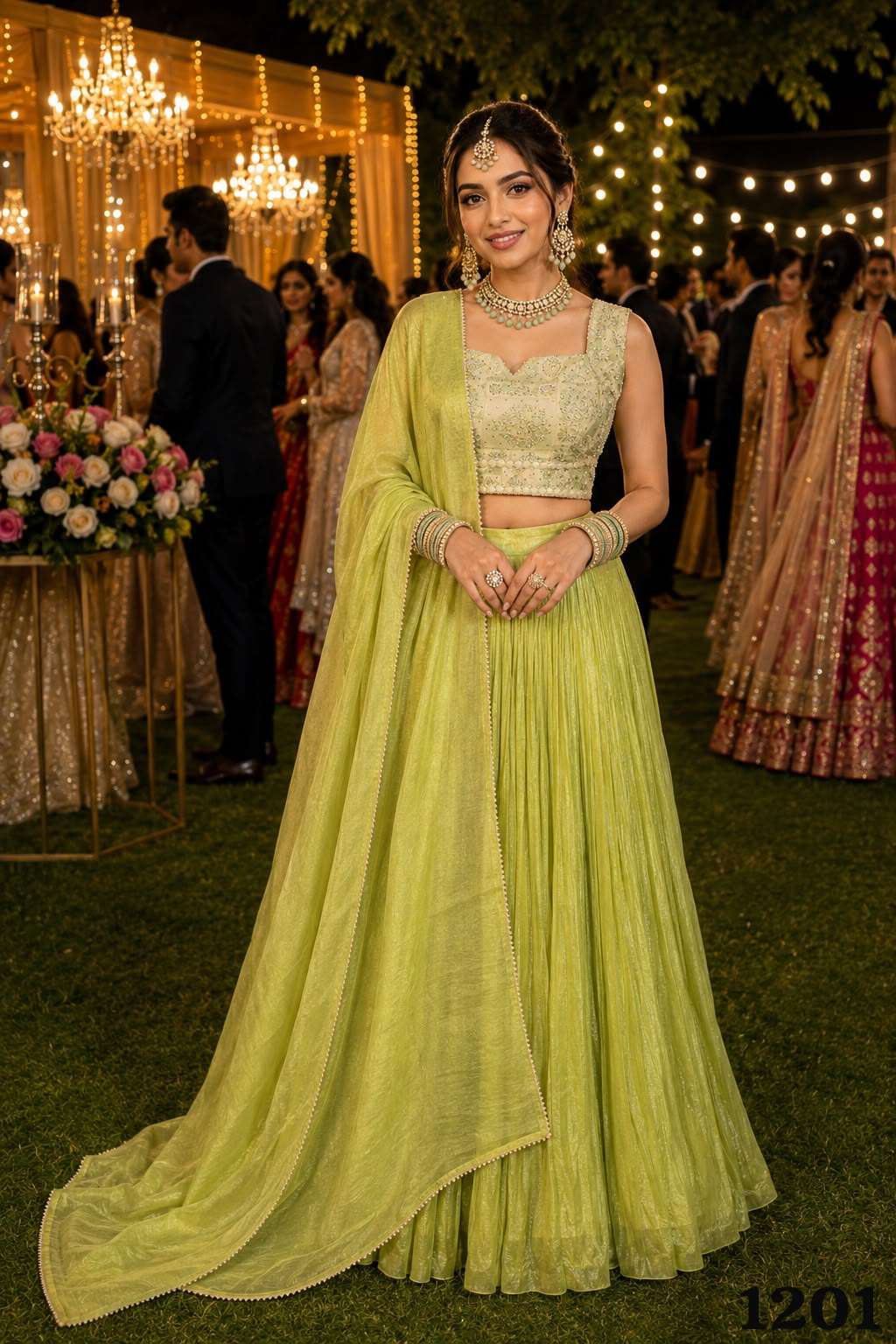 MRUDANGI SHEHNAZ VOL-3 Premium Tissue Viscose Lehenga