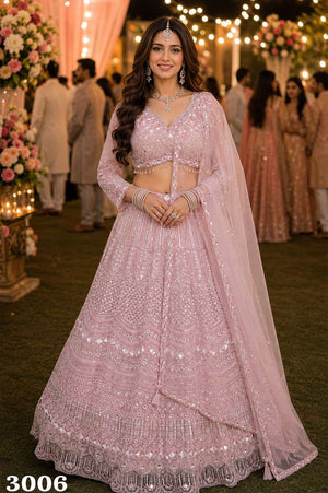 Mrudangi Sikha Premium Net Embroidered Lehenga
