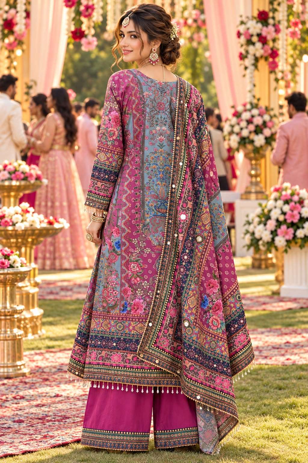 MRUDANGI SIYA Crepe Silk Printed Pakistani Salwar Suit