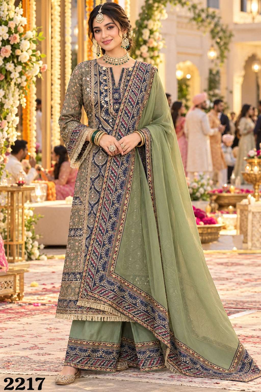 MRUDANGI SIYA Crepe Silk Printed Pakistani Salwar Suit