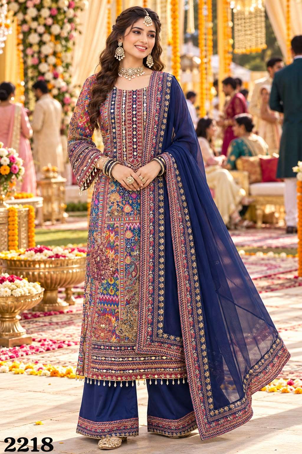 MRUDANGI SIYA Crepe Silk Printed Pakistani Salwar Suit