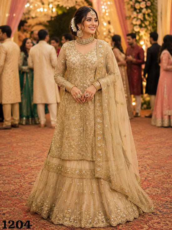 MRUDANGI SUHANA Net Embroidery Sequins Stone Work Stitched Dresses