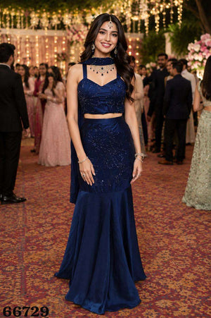 MRUDANGI TULSI Satin Crush Ready To Wear Lehenga - Amrah Wholesale