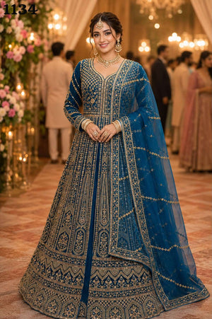 MRUDANGI UMA VOL-2 Premium Net Embroidered Sequins Stitched Lehenga - Amrah Wholesale
