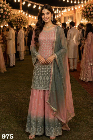 Mrudangi Vaani Premium Georgette Mirror Work Dress - Amrah Wholesale