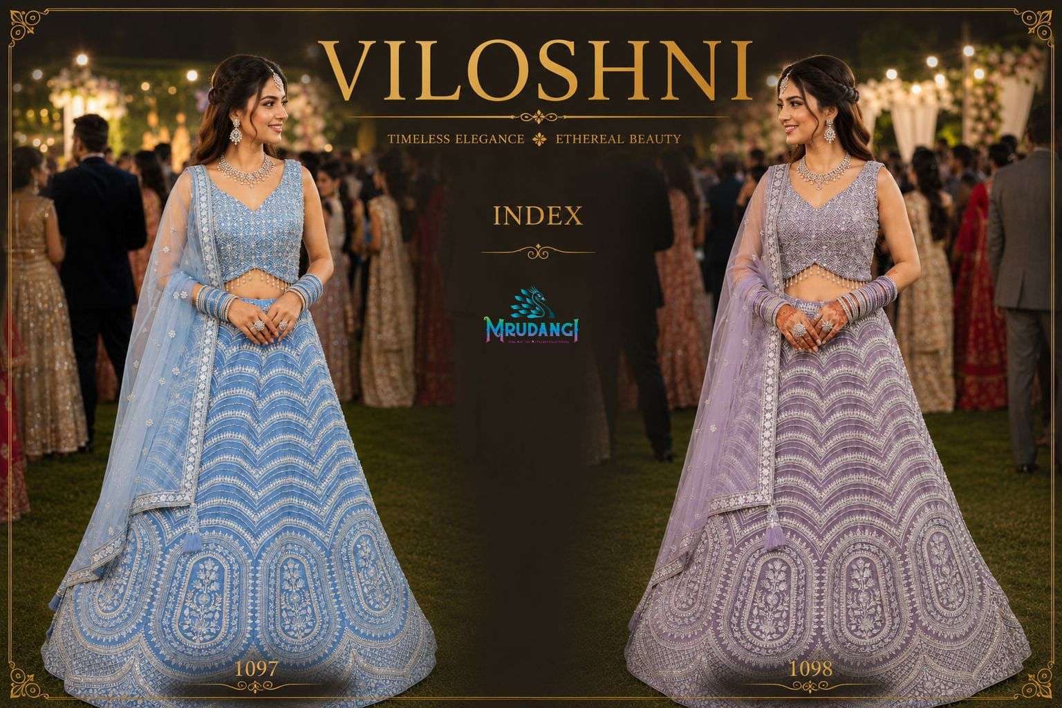 MRUDANGI VILOSHNI Premium Net Embroidered Lehenga