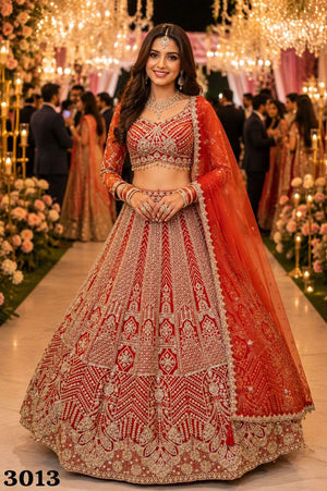 MRUDANGI YASHVI Premium Net Embroidered Lehenga