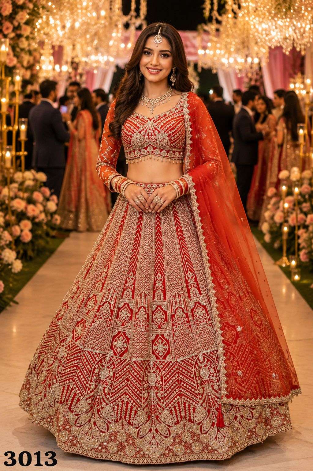 MRUDANGI YASHVI Premium Net Embroidered Lehenga