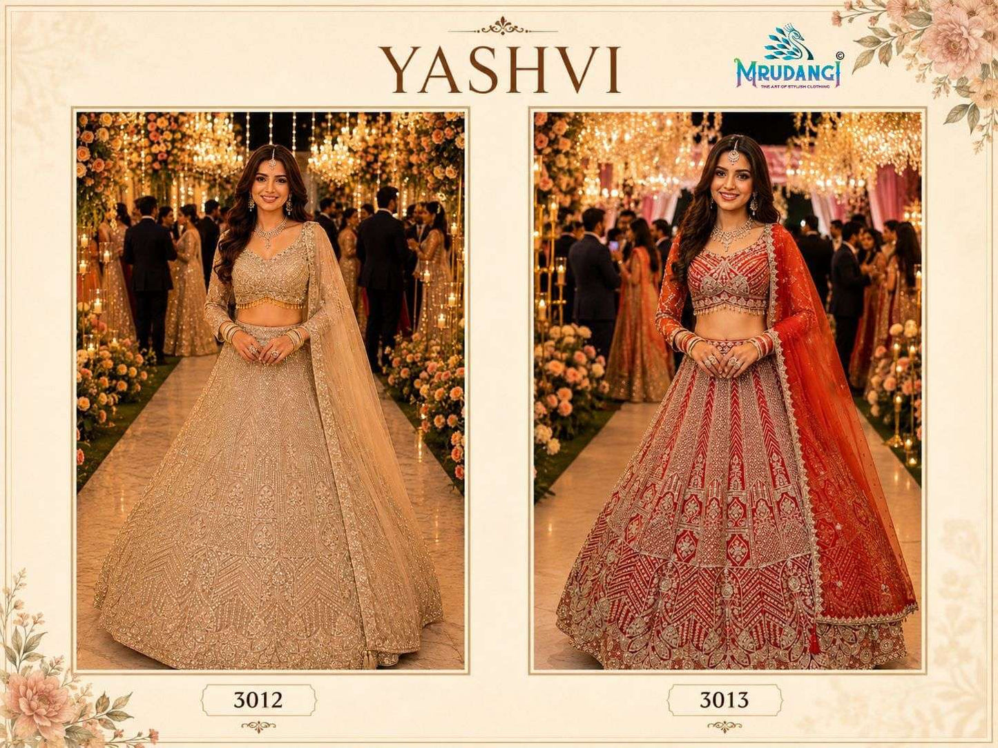 MRUDANGI YASHVI Premium Net Embroidered Lehenga