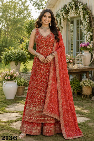 MRUDANGI ZYRA Premium Georgette Embroidery Sequence Work Designer Dress - Amrah Wholesale