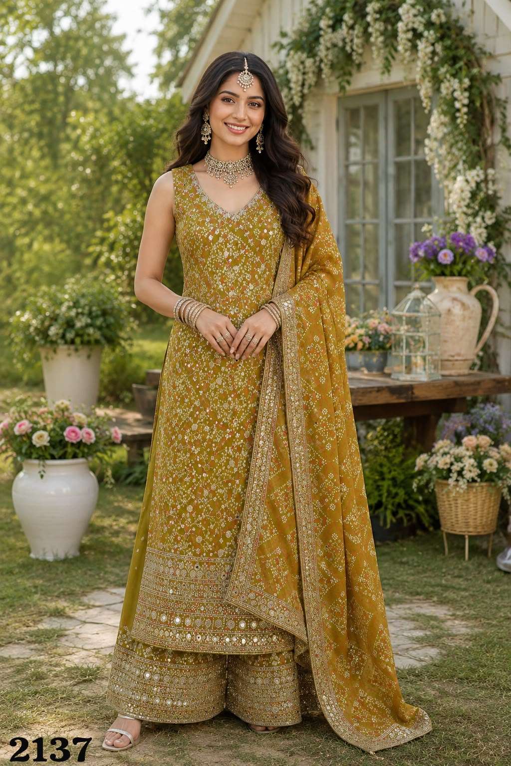 MRUDANGI ZYRA Premium Georgette Embroidery Sequence Work Designer Dress - Amrah Wholesale