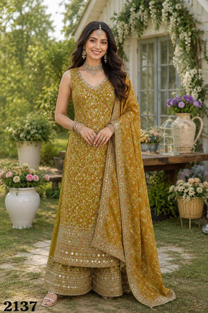 MRUDANGI ZYRA Premium Georgette Embroidery Sequence Work Designer Dress - Amrah Wholesale