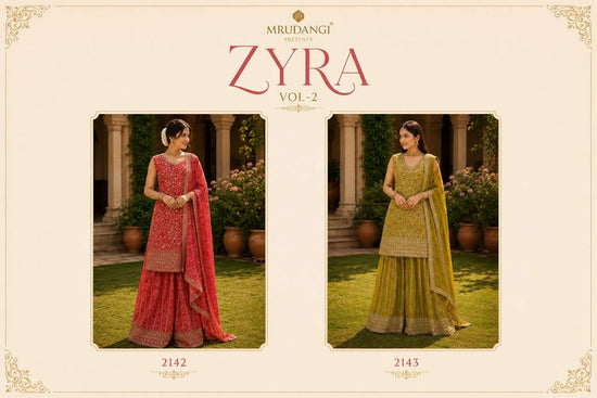 Mrudangi Zyra Vol-2 Georgette Embroidered Sequence Work Salwar Suit Set