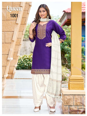 MUKESH QUEEN Vertican Heavy Embroidered Dress Set - Amrah Wholesale