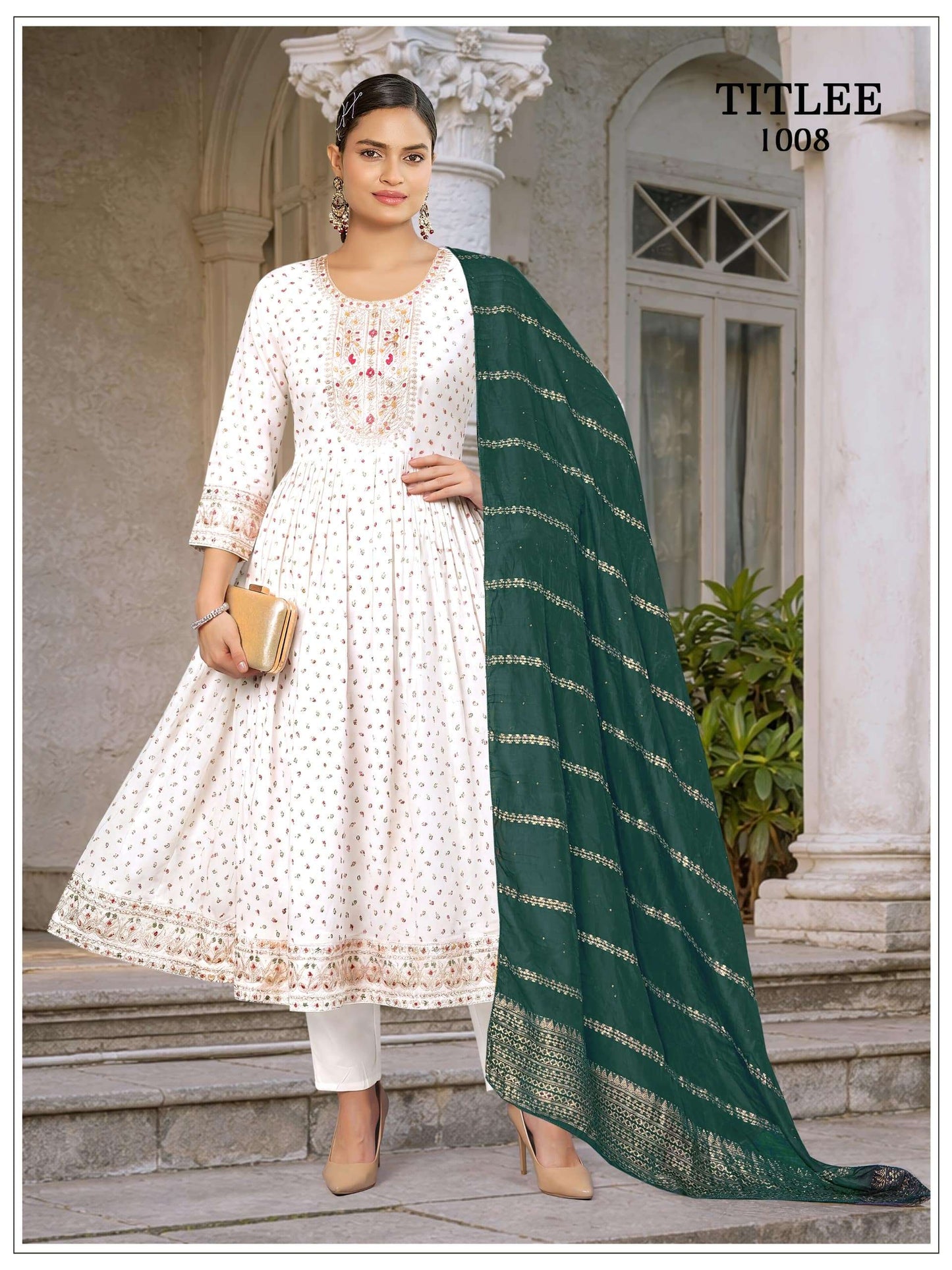 MUKESH Titlee Rayon Anarkali Dress - Amrah Wholesale