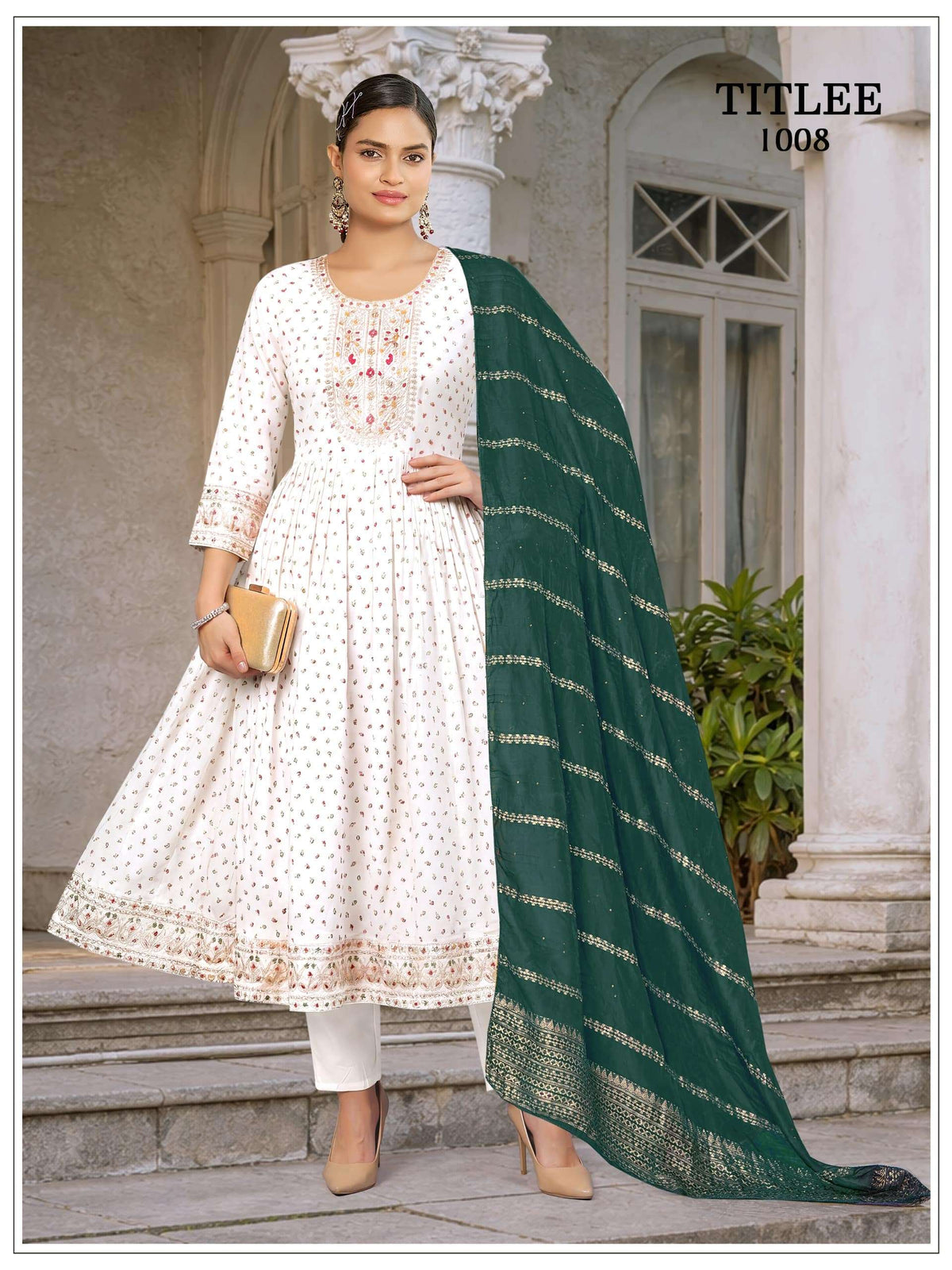 MUKESH Titlee Rayon Anarkali Dress - Amrah Wholesale