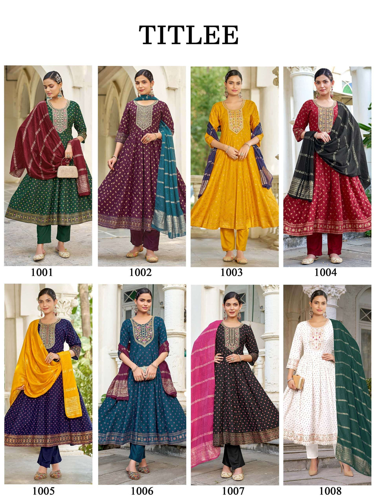 MUKESH Titlee Rayon Anarkali Dress - Amrah Wholesale