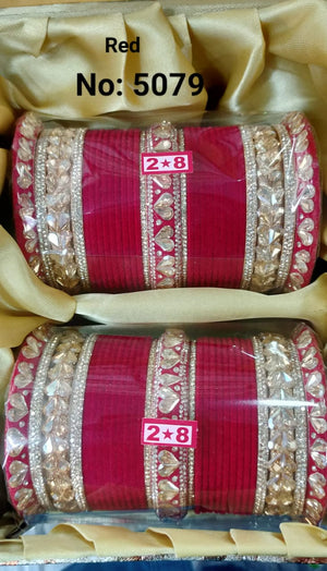 Multi Stone Bridal Bangle Set 2