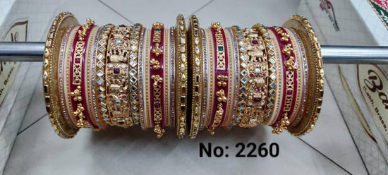 Multi Stone Bridal Bangle Set 2
