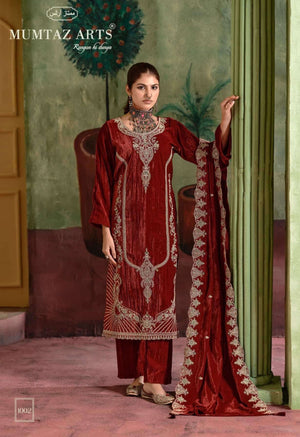 MUMTAZ ART ALISHA Crush Velvet Pakistani Suit
