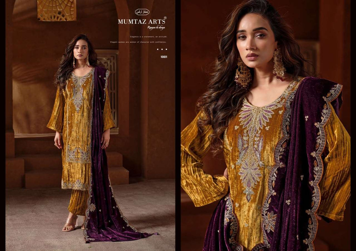 MUMTAZ ART NAAZNEEN Crush Velvet Salwar Suit
