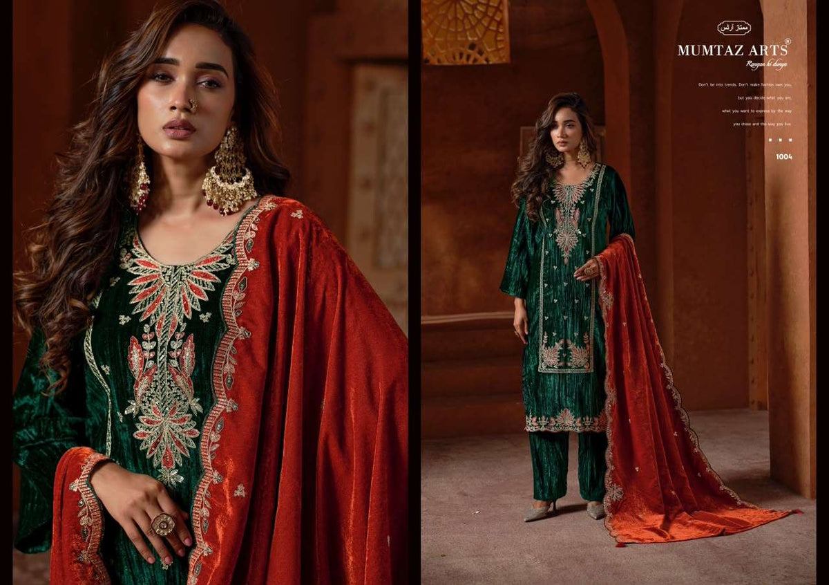 MUMTAZ ART NAAZNEEN Crush Velvet Salwar Suit
