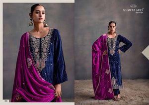 Mumtaz Art Rangreza Crush Velvet Dress Material