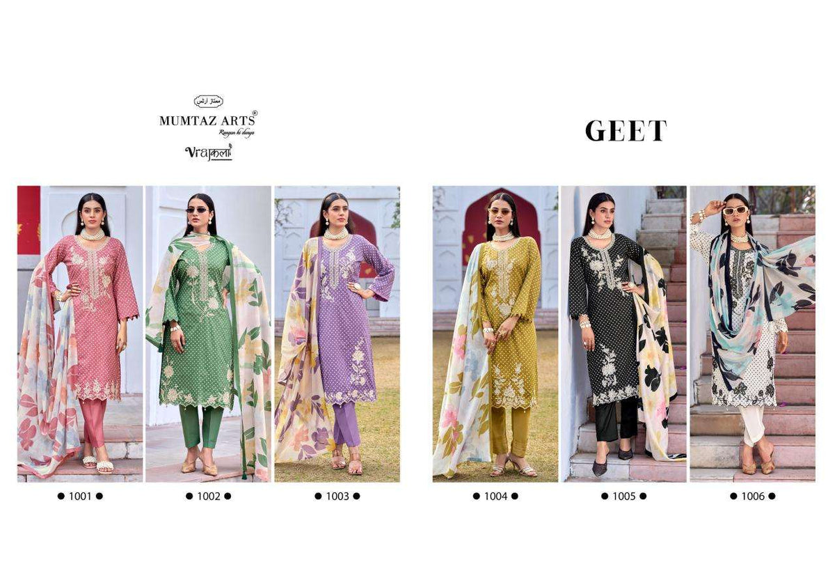 MUMTAZ ARTS GEET Viscose Jaam Printed Pakistani Dress Set - Amrah Wholesale