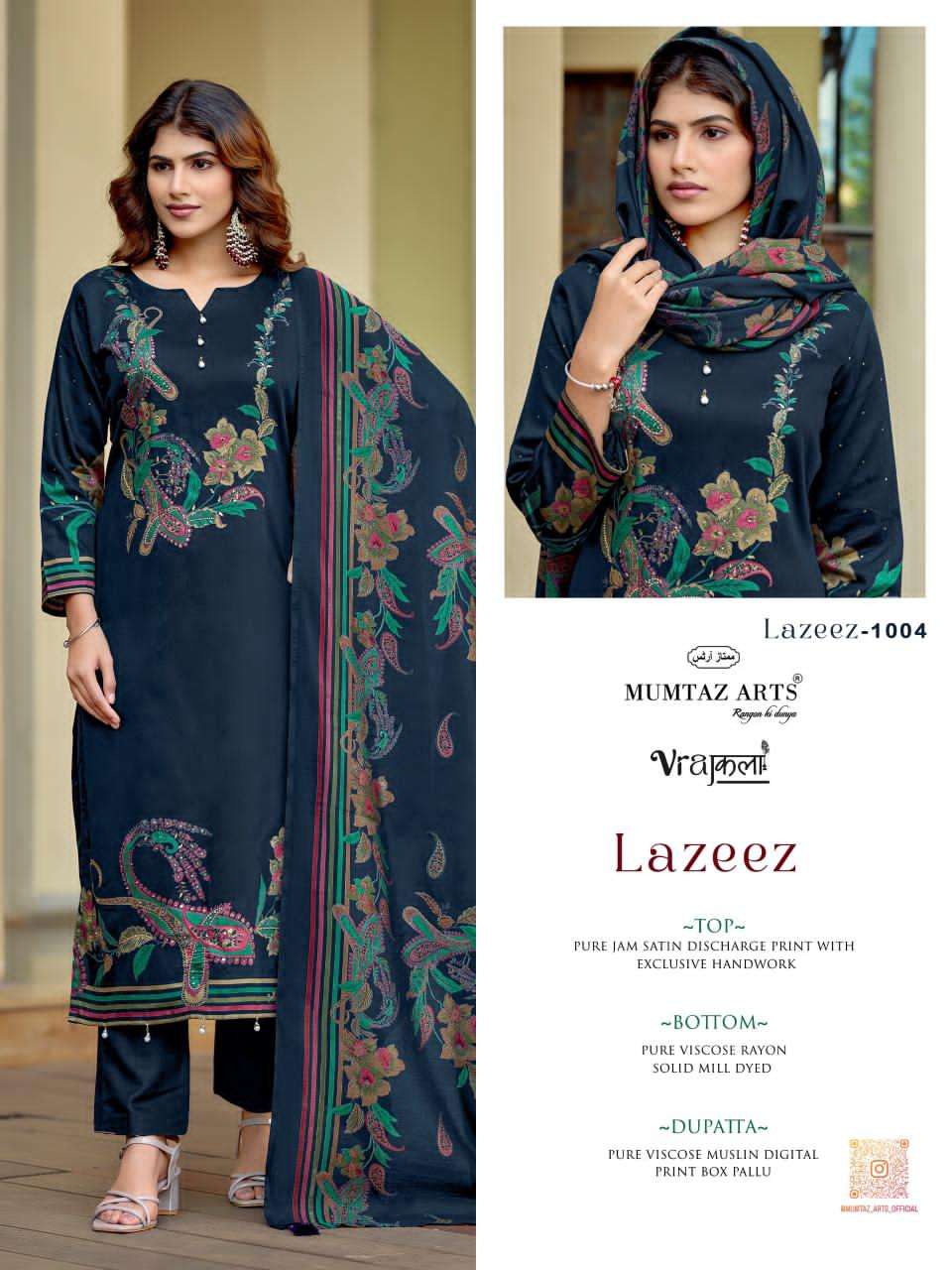 Mumtaz Arts Lazeez Viscose Jam Dress Material - Amrah Wholesale