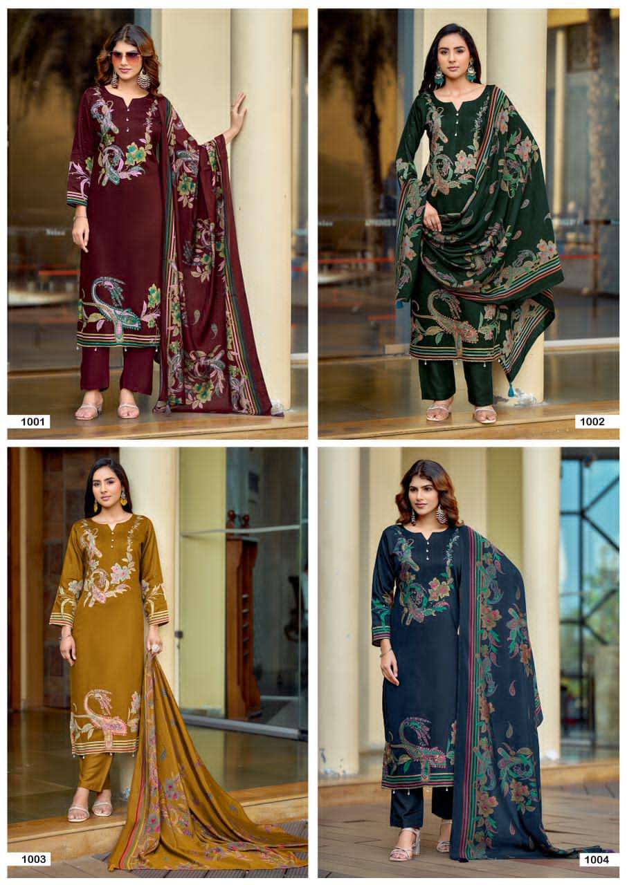 Mumtaz Arts Lazeez Viscose Jam Dress Material - Amrah Wholesale