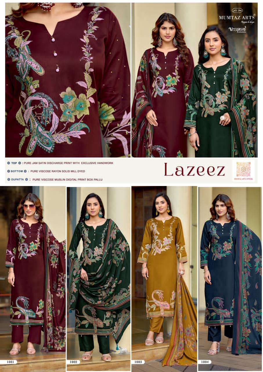 Mumtaz Arts Lazeez Viscose Jam Dress Material - Amrah Wholesale