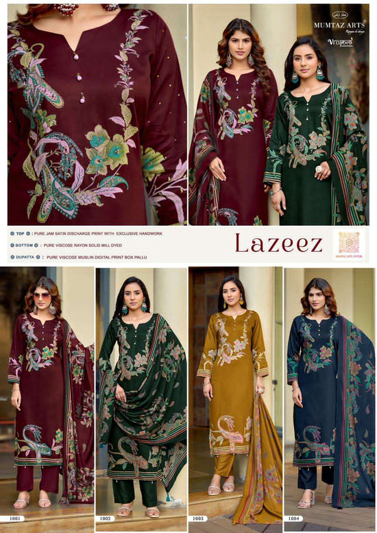 Mumtaz Arts Lazeez Viscose Jam Dress Material - Amrah Wholesale
