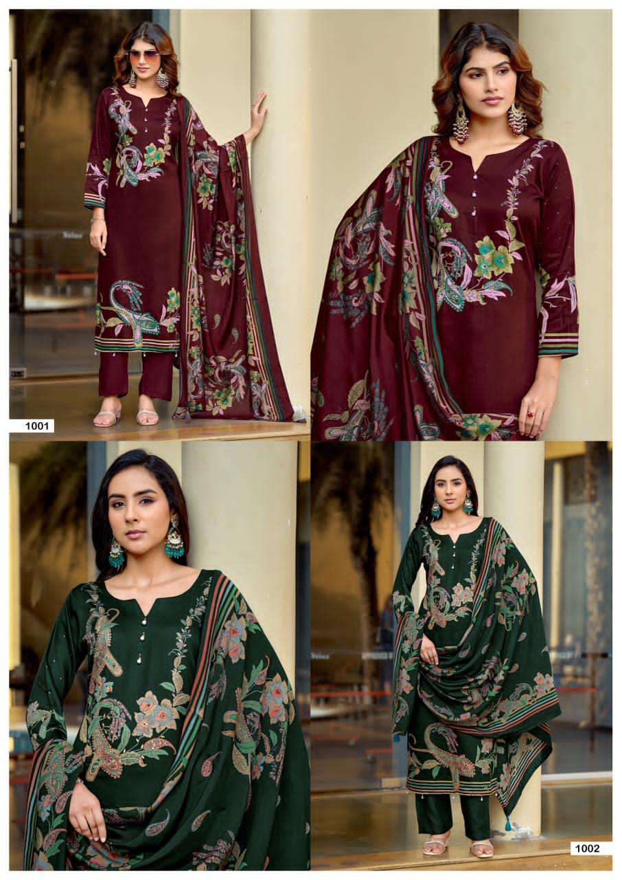 Mumtaz Arts Lazeez Viscose Jam Dress Material - Amrah Wholesale