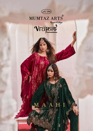 Mumtaz Arts Maahi Crush Velvet Dress Material