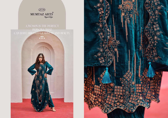 Mumtaz Arts Maahi Crush Velvet Dress Material