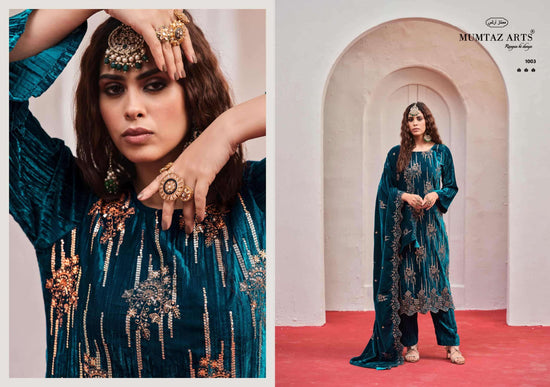 Mumtaz Arts Maahi Crush Velvet Dress Material