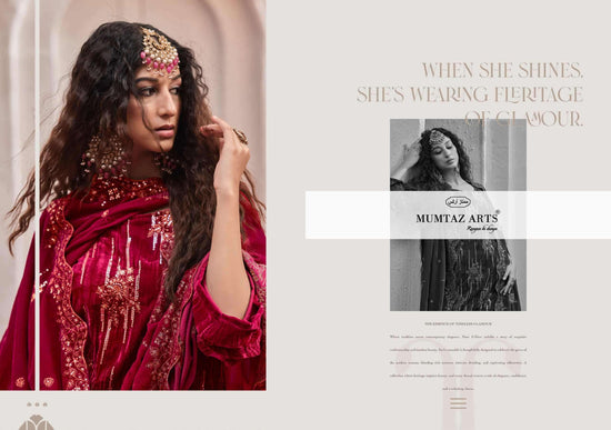 Mumtaz Arts Maahi Crush Velvet Dress Material
