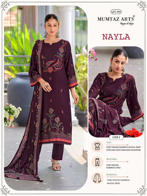 Mumtaz Arts Nayla Viscose Pashmina Unstitched Dress Material