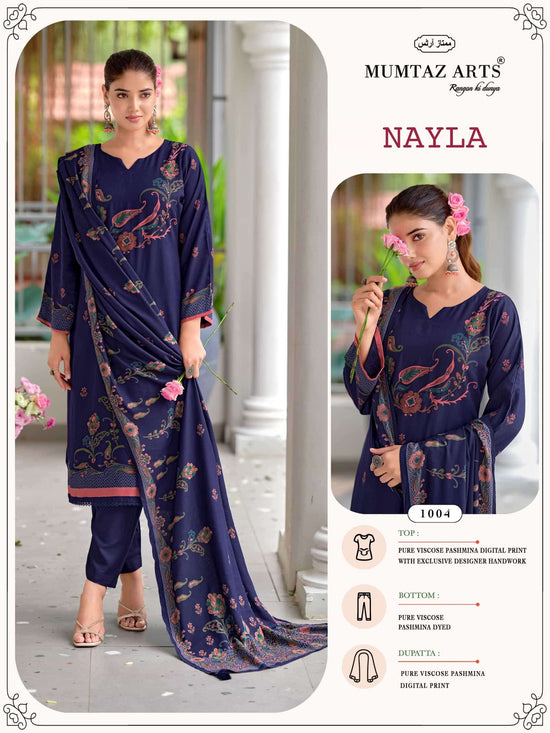 Mumtaz Arts Nayla Viscose Pashmina Unstitched Dress Material