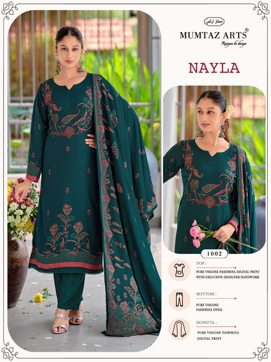 Mumtaz Arts Nayla Viscose Pashmina Unstitched Dress Material