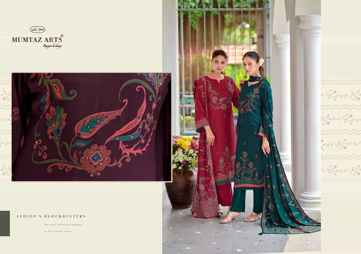 Mumtaz Arts Nayla Viscose Pashmina Unstitched Dress Material