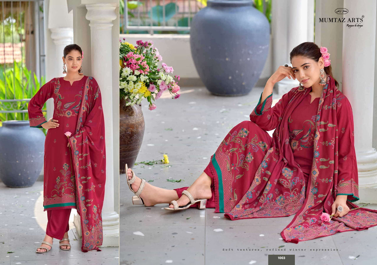 Mumtaz Arts Nayla Viscose Pashmina Unstitched Dress Material