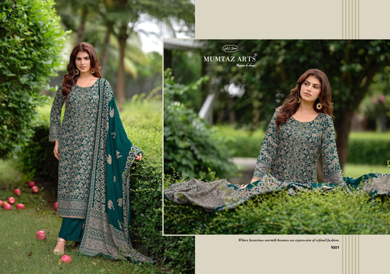 Mumtaz Arts Rosewood Viscose Pashmina Unstitched Dress Material