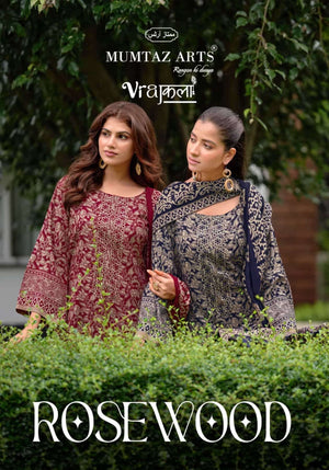 Mumtaz Arts Rosewood Viscose Pashmina Unstitched Dress Material